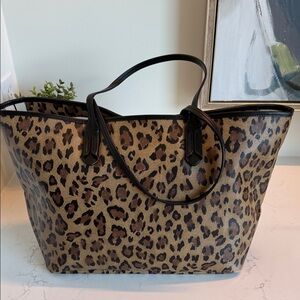 Polo by Ralph Lauren Leopard Print Tote with Black Accents